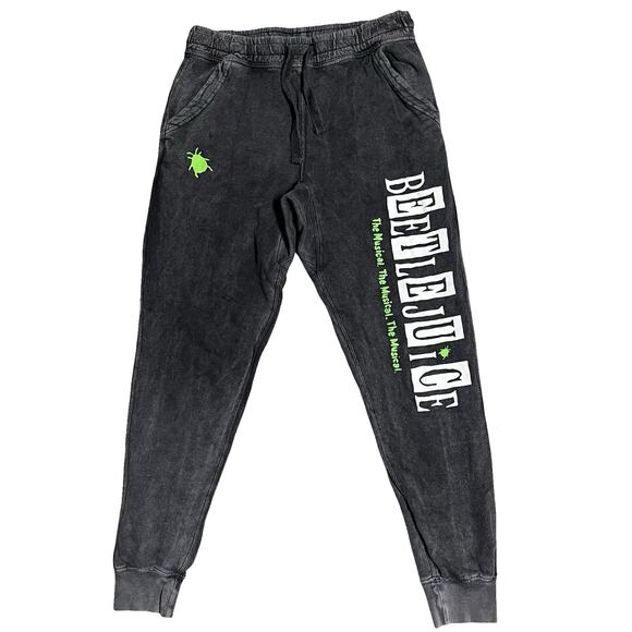 Men's Beetlejuice The Musical Grey Joggers Sweatpants, Size Small - Picture 1 of 8